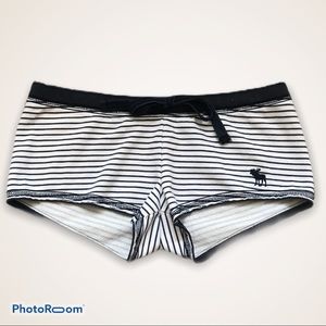 Abercrombie & Fitch Lounge Shorts Navy & White XS